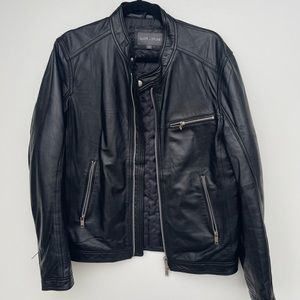 Slate & Stone Classic 100% Leather Zip Up Jacket